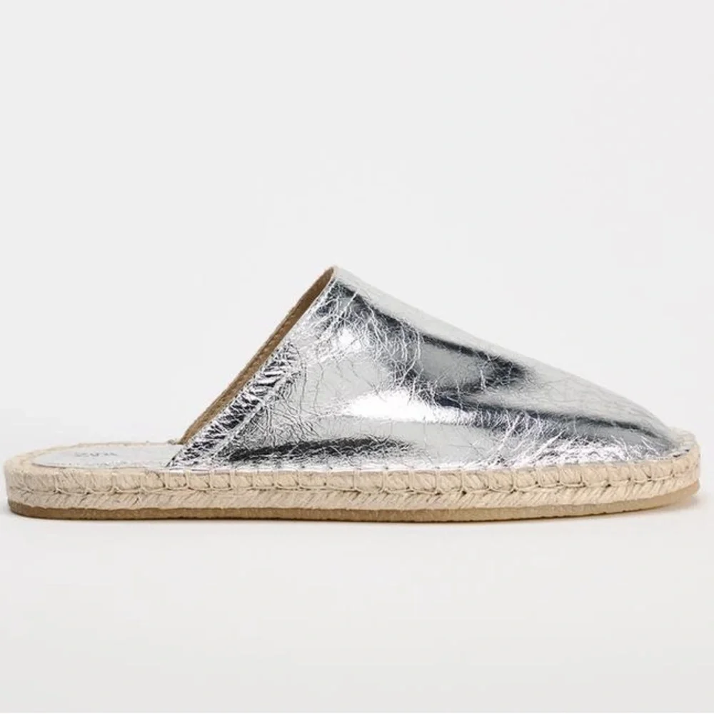 ZARA Leather Espadrilles